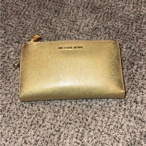 Michael Kors Gold Textured Wallet